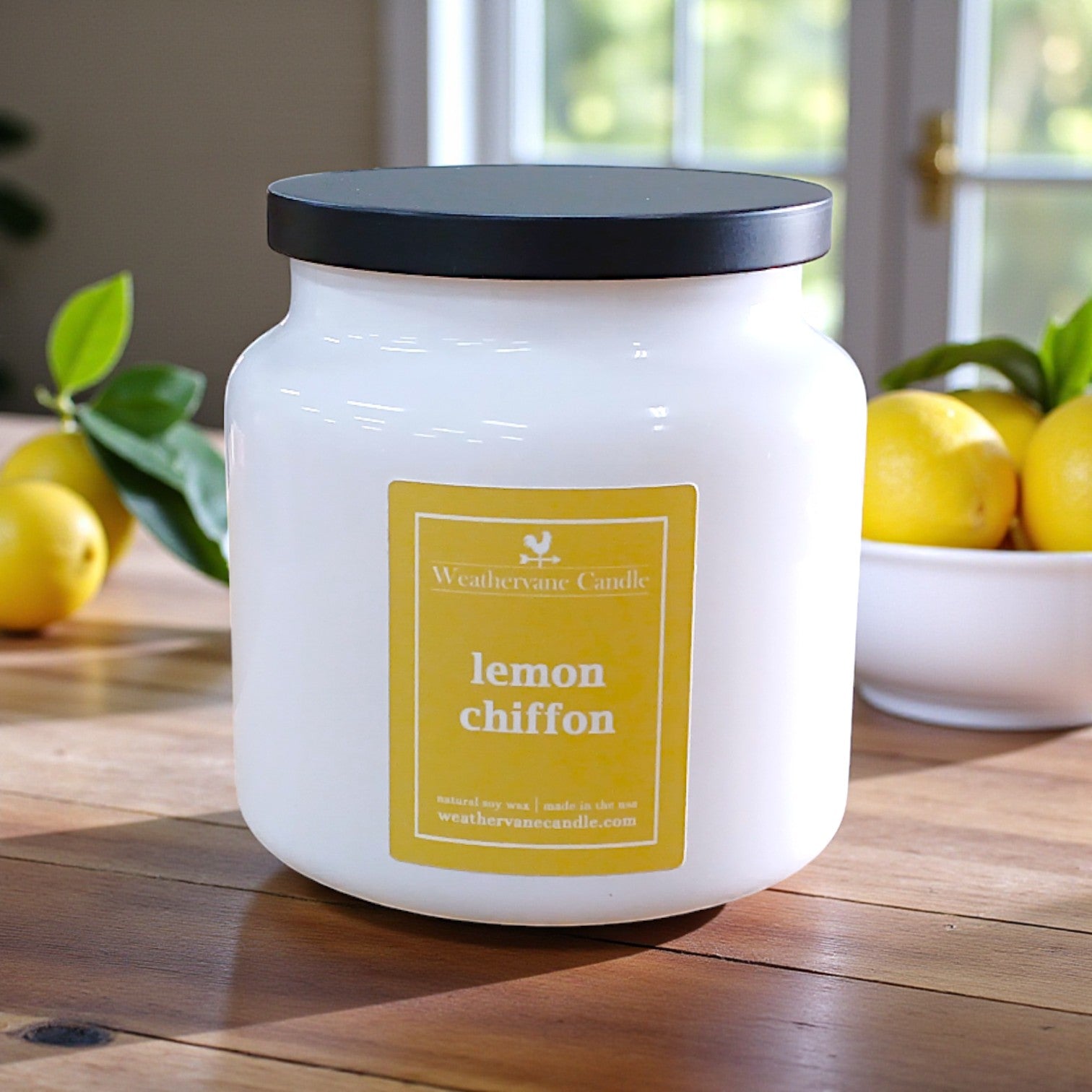 Weathervane Candle Lemon Chiffon Backroads Apothecary Jar Candle