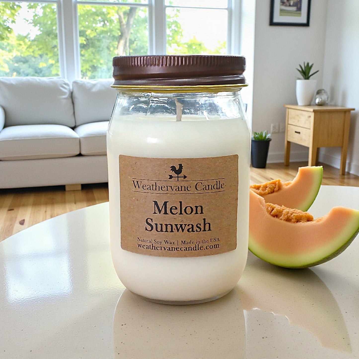 Melon Sunwash Homestead Canning Jar Candle (12.5oz)