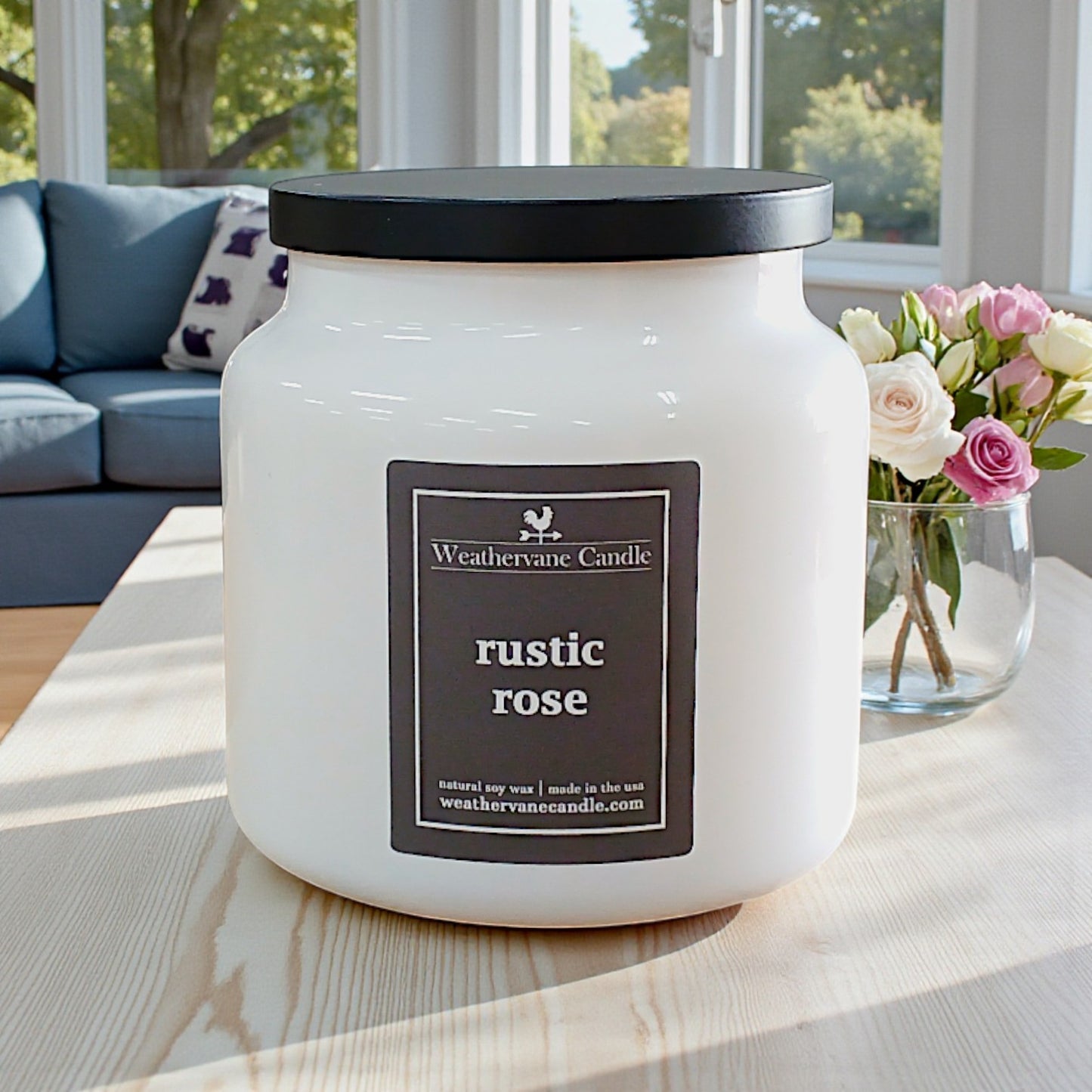 Rustic Rose Porchlight Apothecary Jar Candle (16oz)