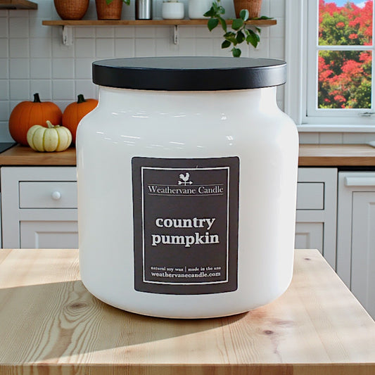 Country Pumpkin Porchlight Apothecary Jar Candle (16oz)