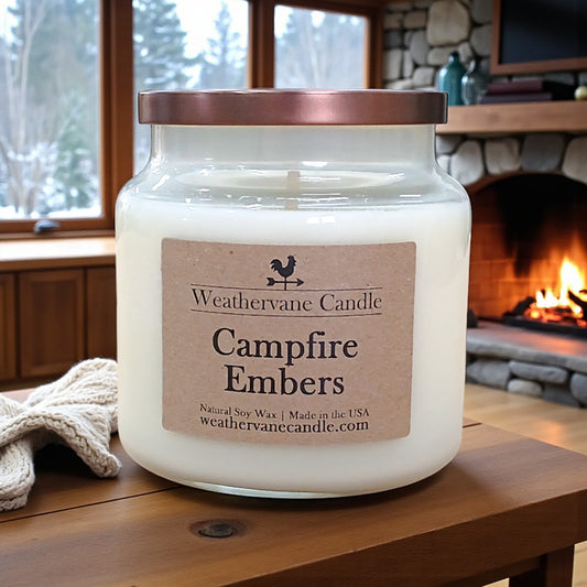 Campfire Embers Homestead Apothecary Jar Candle (16oz)
