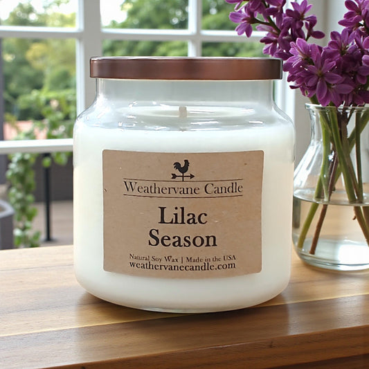 Lilac Season Homestead Apothecary Jar Candle (16oz)