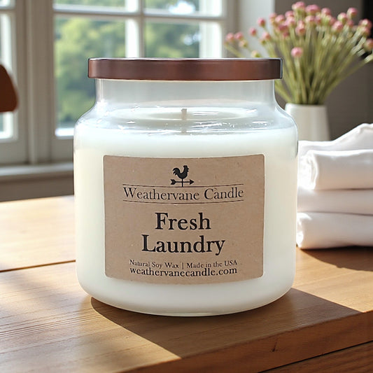 Fresh Laundry Homestead Apothecary Jar Candle (16oz)
