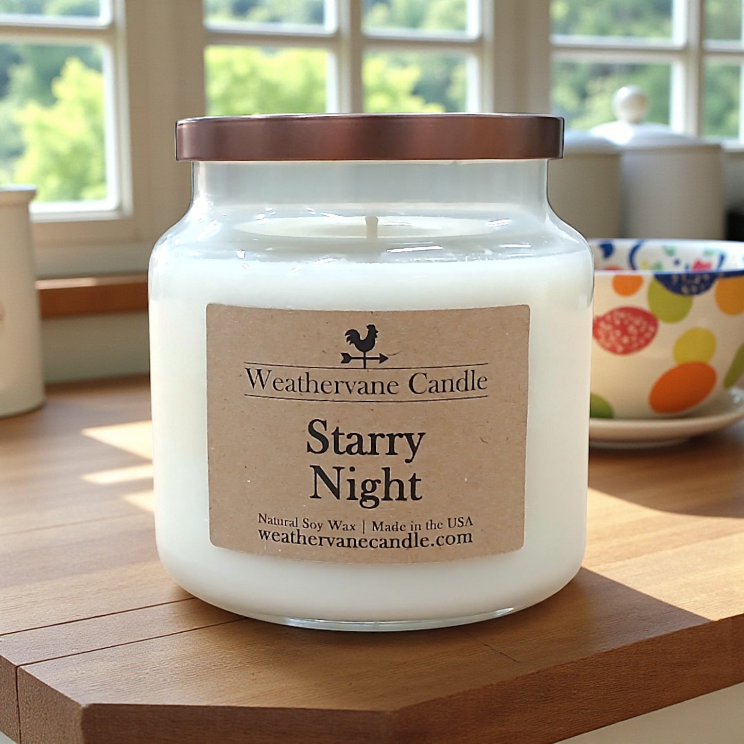 Starry Night Homestead Apothecary Jar Candle (16oz)