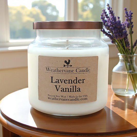 Lavender Vanilla Homestead Apothecary Jar Candle (16oz)