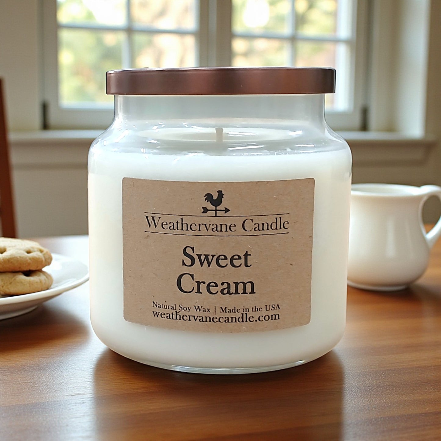 Sweet Cream Homestead Apothecary Jar Candle (16oz)