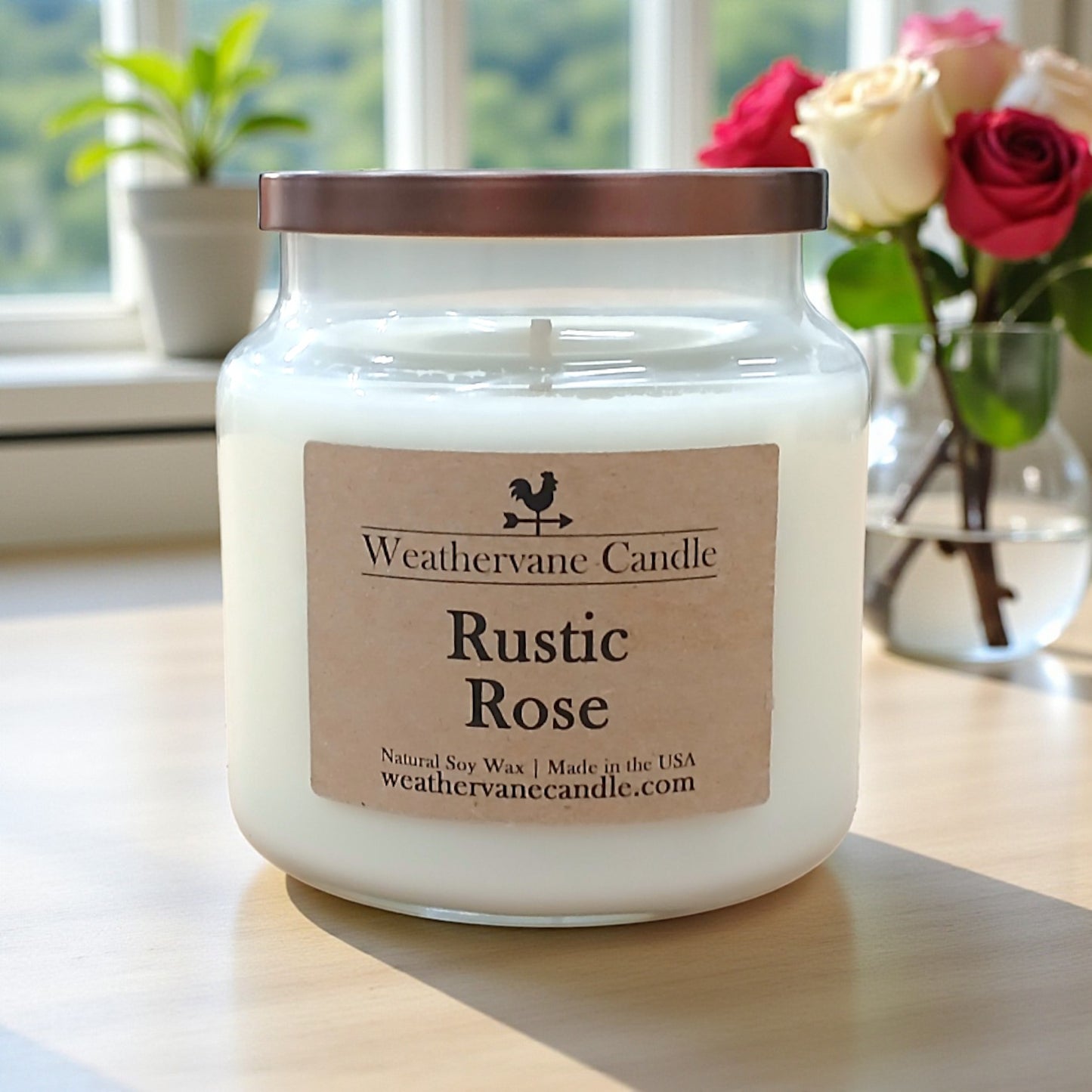 Rustic Rose Homestead Apothecary Jar Candle (16oz)