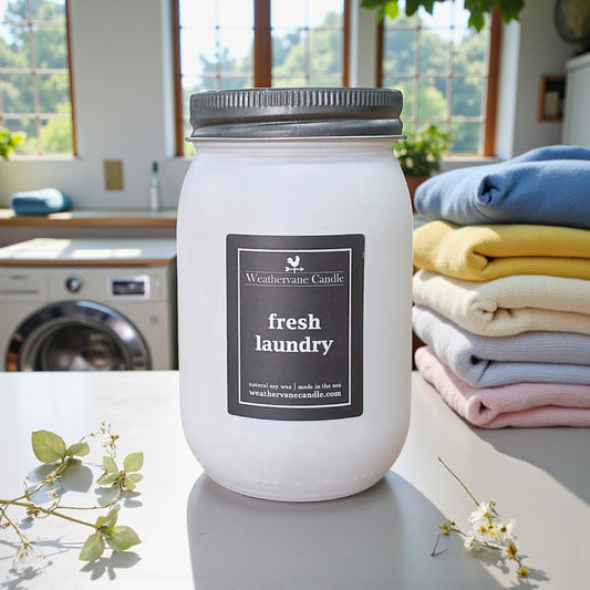 Fresh Laundry Porchlight Canning Jar Candle (12.5oz)