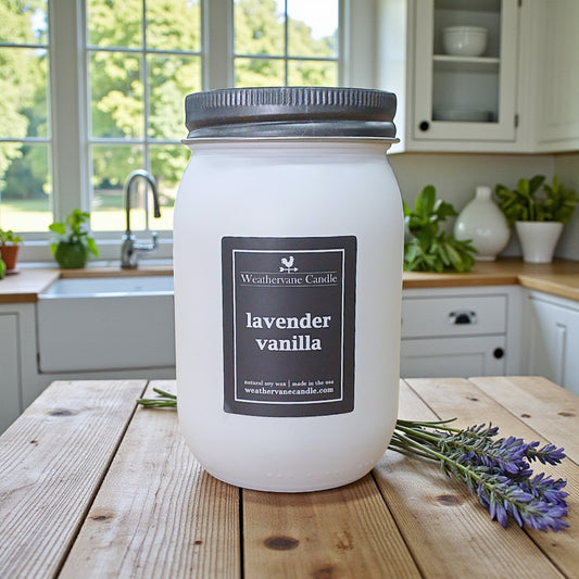 Lavender Vanilla Porchlight Canning Jar Candle (12.5oz)