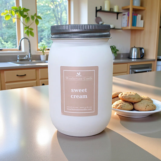 Sweet Cream Backroads Canning Jar Candle (12.5oz)