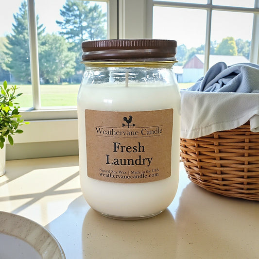 Fresh Laundry Homestead Canning Jar Candle (12.5oz)