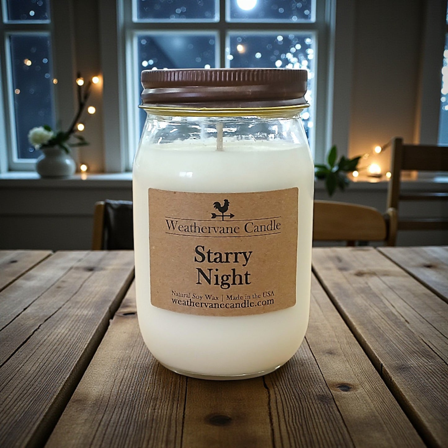 Starry Night Homestead Canning Jar Candle (12.5oz)