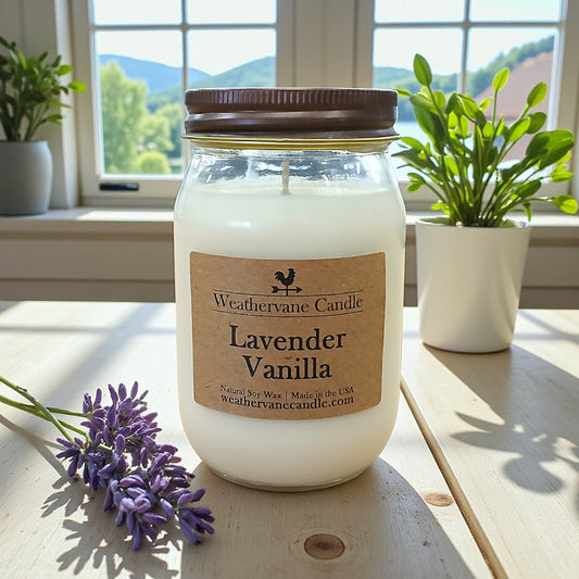 Lavender Vanilla Homestead Canning Jar Candle (12.5oz)